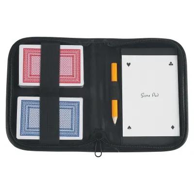 Playing Card Set with Notepad Zippered Case - 6 in - product view 3