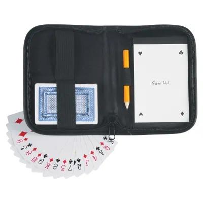 Playing Card Set with Notepad Zippered Case - 6 in - product view 4