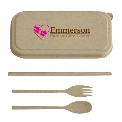 Plant-Based Cutlery Set with Case - 4.5 in