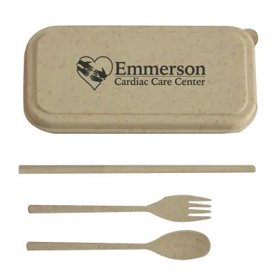 Plant-Based Cutlery Set with Case - 4.5 in - product view 2