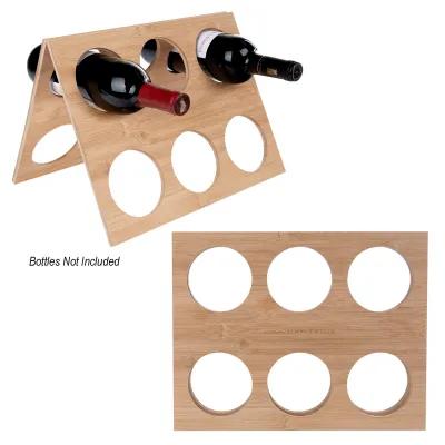 Bamboo Wine Rack for 6 Bottles - 13.75 x 10.75 in - product view 1