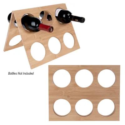 Bamboo Wine Rack for 6 Bottles - 13.75 x 10.75 in - product view 2