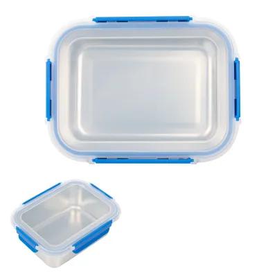 Stainless Steel Food Container Microwavable with Clips - product view 2