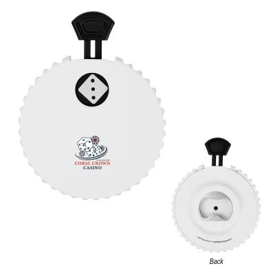 Recycled ABS Dice Clicker Bottle Opener - 3.75 in - product view 3