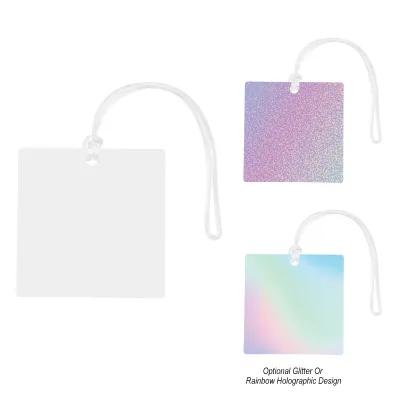 Acrylic Luggage Tag Square Full Color - 2 x 2 in - product view 2