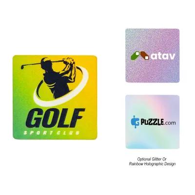 Golf Ball Marker Acrylic Square Full Color - 1 x 1 in