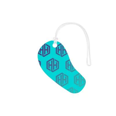 Luggage Tag Wood Full Color with PVC Strap - 3 x 2 in - product view 2