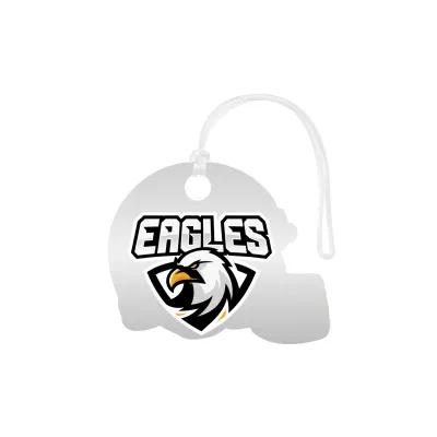 Luggage Tag Wood Full Color with PVC Strap - 3 x 3 in - product view 1