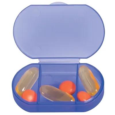 Pill Holder Oval 3 Compartment FDA Approved - 2.5 x 1.5 in - product view 3