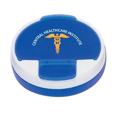 Pill Holder Round 4 Compartment Rotating Top - 2.75 in Diameter