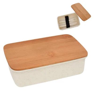 Lunch Set with Bamboo Lid Plant-Based - 6.5 x 4.33 x 2 in - product view 2