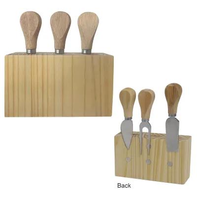 Cheese Cutlery Set 3-Piece Stainless Steel Magnetic - product view 1