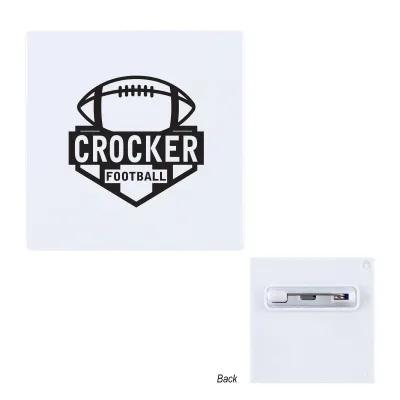 Square Button Pin with Full Color Print - 1.25 in