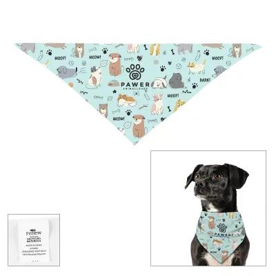 Pet Bandana Triangle Full Color Recycled Polyester Small - 21.25 x 10 in
