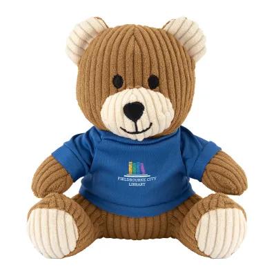 Corduroy Bear Plush Toy with Custom Apparel - 6 in - product view 4