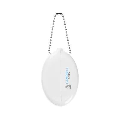 PVC Squeeze Coin Pouch Keychain with Ball Chain