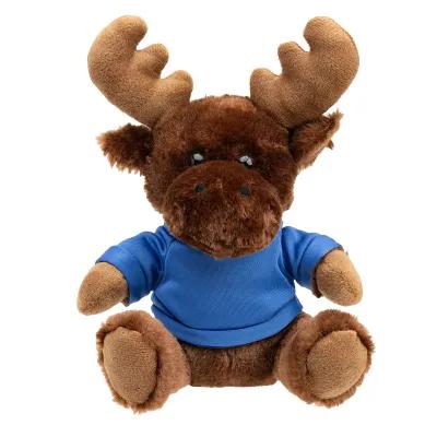 Plush Moose with Custom Apparel - 6 in Sitting - product view 1