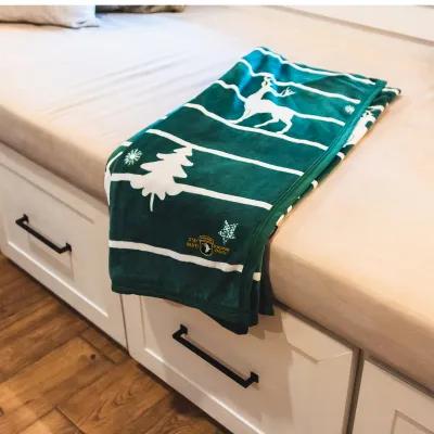 Holiday Throw Blanket Winter Design Flannel - 60 x 80 in - product view 4
