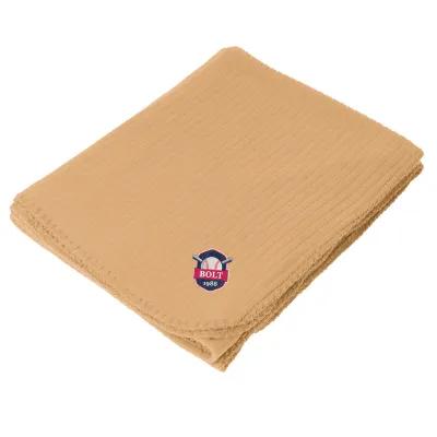 Fleece Blanket Embossed Pattern Whipstitch - 50 x 60 in