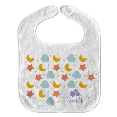Baby Bib Poly Cotton Hook Loop Closure - 11 x 13 in