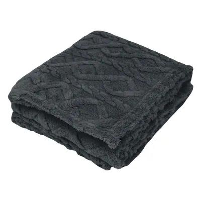 Sherpa Blanket rPET Recycled Fleece Cable Knit - 48 x 63 in - product view 2