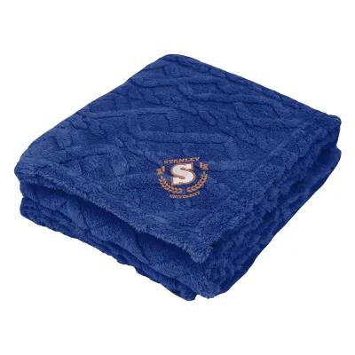 Sherpa Blanket rPET Recycled Fleece Cable Knit - 48 x 63 in - product view 5