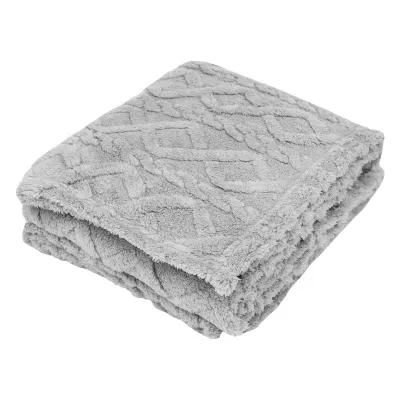 Sherpa Blanket rPET Recycled Fleece Cable Knit - 48 x 63 in - product view 12