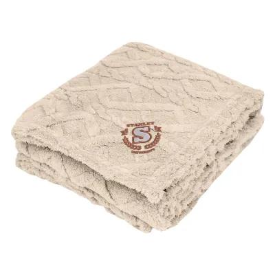 Sherpa Blanket rPET Recycled Fleece Cable Knit - 48 x 63 in - product view 17