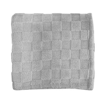 Sherpa Blanket rPET Checkered Taff Velvet - 50 x 60 in - product view 2