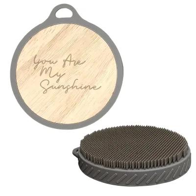 Scrub Brush Bamboo Silicone Face Body - 2 in Diameter