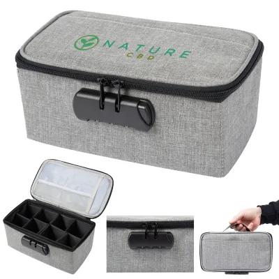 Storage Bag Heathered Polyester Smell Proof Lock - 9.5 x 4.5 x 4 in - product view 2