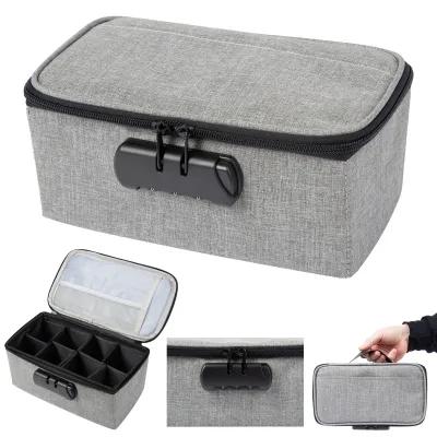 Storage Bag Heathered Polyester Smell Proof Lock - 9.5 x 4.5 x 4 in - product view 3