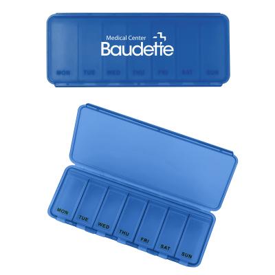 Large 7-Day Pill Container with Scoop Design - 6.6 x 2.5 in