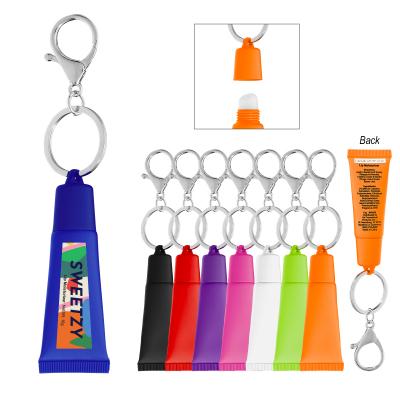 Lip Balm Squeeze Tube with Keyring - 6 in