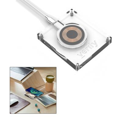 Wireless Charger ClearCharge LED Illuminated - 3.94 x 4.54 in