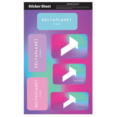 Sticker Sheet Kiss-Cut Stock Shapes Indoor - 7 x 11.5 in