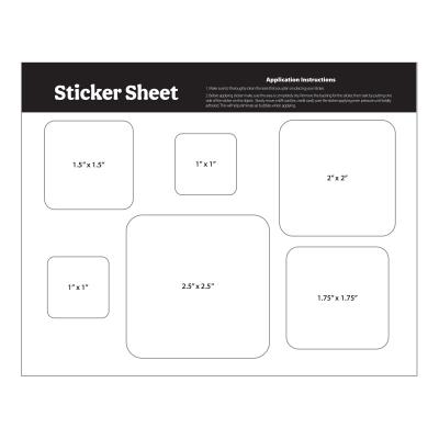 Custom Stickers Sheet Permanent Kiss-Cut Stock Shapes - 5.5 x 7 in - product view 1