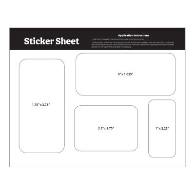 Custom Stickers Sheet Permanent Kiss-Cut Stock Shapes - 5.5 x 7 in - product view 7