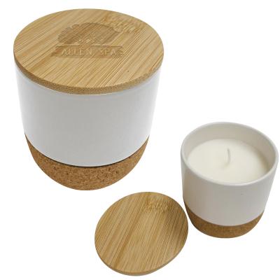 Soy Candle Vanilla Scented White Ceramic - 3 in H