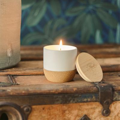 Soy Candle Vanilla Scented White Ceramic - 3 in H - product view 3