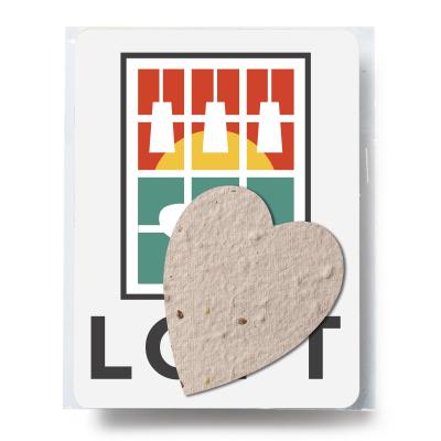 Plantable Gift Pack Heart Shaped Wildflower Seeds - 3 x 4 in