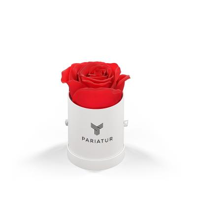 Rose Arrangement Le Mini Round Eternity Rose Hat Box - 2 x 2 in - product view 3