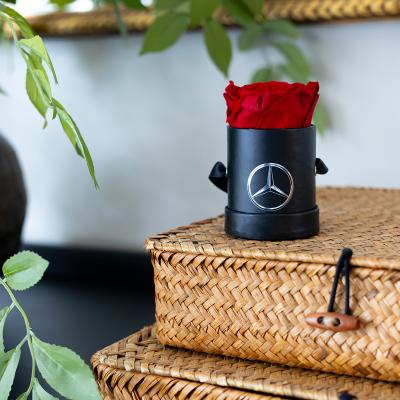 Rose Arrangement Le Mini Round Eternity Rose Hat Box - 2 x 2 in - product view 21