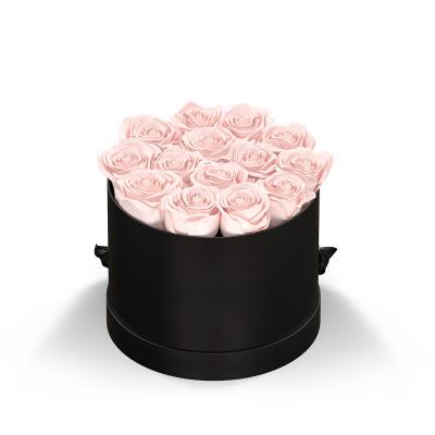 Rose Arrangement Small Round Eternity Roses Hat Box - 7 x 7 x 5 in - product view 20