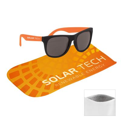 Sunglasses Kit Rubberized With rPET Microfiber Pouch - 7.5 x 4 in