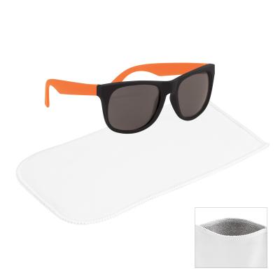 Sunglasses Kit Rubberized With rPET Microfiber Pouch - 7.5 x 4 in - promotional product with custom logo