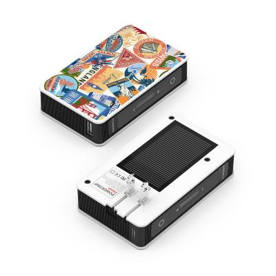 Power Bank with Solar Panel AC Adapter - 6400 mAh