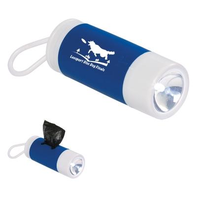 Dog Bag Dispenser with LED Flashlight - 4 in