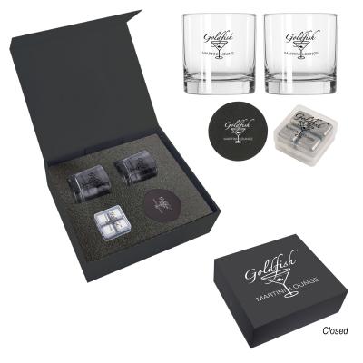 Whiskey Gift Set Glasses Ice Cubes Coasters - 12 x 10.5 in - product view 1