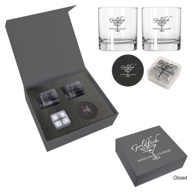 Whiskey Gift Set Glasses Ice Cubes Coasters - 12 x 10.5 in - product view 3